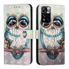 For Xiaomi Poco X4 NFC 3D Painting Horizontal Flip Leather Phone Case(Grey Owl) - 2