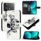 For Xiaomi Poco X6 Neo Global 3D Painting Horizontal Flip Leather Phone Case(Skull) - 1