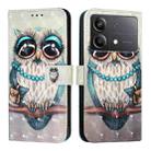 For Xiaomi Poco X6 Neo Global 3D Painting Horizontal Flip Leather Phone Case(Grey Owl) - 2