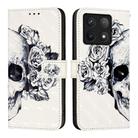 For Xiaomi 14T 3D Painting Horizontal Flip Leather Phone Case(Skull) - 2