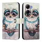 For Xiaomi Poco X7 Pro 5G 3D Painting Horizontal Flip Leather Phone Case(Grey Owl) - 2