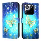 For Xiaomi 15S Pro 3D Painting Horizontal Flip Leather Phone Case(Golden Butterfly) - 2