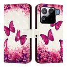 For Xiaomi 15S Pro 3D Painting Horizontal Flip Leather Phone Case(Rose Butterfly) - 2
