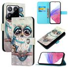 For Xiaomi 15S Pro 3D Painting Horizontal Flip Leather Phone Case(Grey Owl) - 1