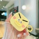 For AirPods 3 Fresh 3D Emoji Pattern Skin Feel Earbuds Box PC Case(Yellow) - 2