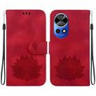 For Huawei nova 12 Pro / nova 12 Ultra Lotus Embossed Leather Phone Case(Red) - 1