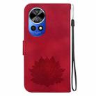 For Huawei nova 12 Pro / nova 12 Ultra Lotus Embossed Leather Phone Case(Red) - 3