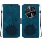 For Huawei nova 12i Lotus Embossed Leather Phone Case(Dark Blue) - 1