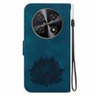 For Huawei nova 12i Lotus Embossed Leather Phone Case(Dark Blue) - 3