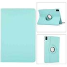 For Huawei MatePad SE 11 360 Degree Rotation Litchi Texture Leather Tablet Case(Light Blue) - 1