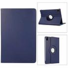 For Huawei MatePad SE 11 360 Degree Rotation Litchi Texture Leather Tablet Case(Dark Blue) - 1