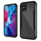 ForiPhone 12 / 12 Pro Armor Metal Clear PC + TPU Shockproof Case(Black) - 1