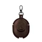 For Redmi Buds 4 Business Leather Earphone Protective Case with Hook(Dark Brown) - 1