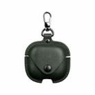 For Redmi Buds 6 Active Edition Business Leather Earphone Protective Case with Hook(Green) - 1