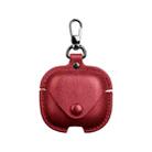 For Redmi Buds 6 Active Edition Business Leather Earphone Protective Case with Hook(Red) - 1