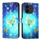 For vivo iQOO Z9 / iQOO Z9 Turbo 3D Painting Horizontal Flip Leather Phone Case(Golden Butterfly) - 2