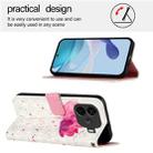 For vivo iQOO Z9 / iQOO Z9 Turbo 3D Painting Horizontal Flip Leather Phone Case(Flower) - 3