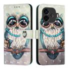 For vivo iQOO Z9 / iQOO Z9 Turbo 3D Painting Horizontal Flip Leather Phone Case(Grey Owl) - 2