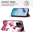 For vivo iQOO Z9x 3D Painting Horizontal Flip Leather Phone Case(Rose Butterfly) - 3