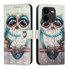 For vivo iQOO Z9x 3D Painting Horizontal Flip Leather Phone Case(Grey Owl) - 2