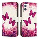 For vivo S10e 5G / V23e 4G / 5G / Y75 4G 3D Painting Horizontal Flip Leather Phone Case(Rose Butterfly) - 2