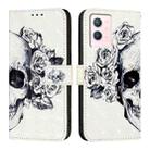 For vivo S10e 5G / V23e 4G / 5G / Y75 4G 3D Painting Horizontal Flip Leather Phone Case(Skull) - 2