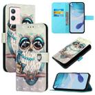 For vivo S10e 5G / V23e 4G / 5G / Y75 4G 3D Painting Horizontal Flip Leather Phone Case(Grey Owl) - 1