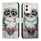 For vivo S10e 5G / V23e 4G / 5G / Y75 4G 3D Painting Horizontal Flip Leather Phone Case(Grey Owl) - 2