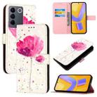 For vivo V27 Global / V27 Pro Global 3D Painting Horizontal Flip Leather Phone Case(Flower) - 1