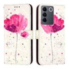 For vivo V27 Global / V27 Pro Global 3D Painting Horizontal Flip Leather Phone Case(Flower) - 2