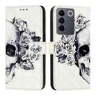 For vivo V27e 4G Global / T2 4G Global 3D Painting Horizontal Flip Leather Phone Case(Skull) - 2