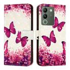 For vivo V29e / Y200 / V30 Lite 5G Global 3D Painting Horizontal Flip Leather Phone Case(Rose Butterfly) - 2