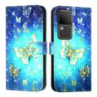 For vivo V30 5G Global / V30 Pro 5G Global 3D Painting Horizontal Flip Leather Phone Case(Golden Butterfly) - 2