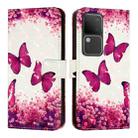 For vivo V30 5G Global / V30 Pro 5G Global 3D Painting Horizontal Flip Leather Phone Case(Rose Butterfly) - 2