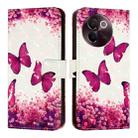 For vivo V30e Global 3D Painting Horizontal Flip Leather Phone Case(Rose Butterfly) - 2