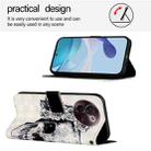 For vivo V30e Global 3D Painting Horizontal Flip Leather Phone Case(Skull) - 3