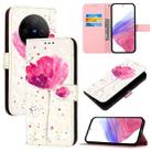 For vivo X100 3D Painting Horizontal Flip Leather Phone Case(Flower) - 1