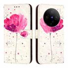 For vivo X100 3D Painting Horizontal Flip Leather Phone Case(Flower) - 2