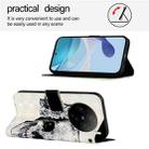 For vivo X100s 3D Painting Horizontal Flip Leather Phone Case(Skull) - 3