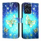 For vivo Y02s / Y16 / Y35 5G 3D Painting Horizontal Flip Leather Phone Case(Golden Butterfly) - 2