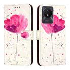 For vivo Y02 / Y02A / Y02t / Y11 2023 3D Painting Horizontal Flip Leather Phone Case(Flower) - 2