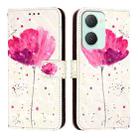 For vivo Y03 Global 3D Painting Horizontal Flip Leather Phone Case(Flower) - 2