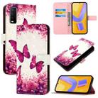For vivo Y20 / Y20a / Y20g / Y20i / Y20s 3D Painting Horizontal Flip Leather Phone Case(Rose Butterfly) - 1