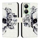 For vivo Y27 4G Global 3D Painting Horizontal Flip Leather Phone Case(Skull) - 2