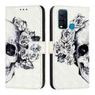 For vivo Y30 4G Global 3D Painting Horizontal Flip Leather Phone Case(Skull) - 2