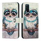 For vivo Y30 4G Global 3D Painting Horizontal Flip Leather Phone Case(Grey Owl) - 2