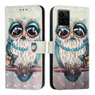 For vivo Y33s 4G Global / Y21 / Y21s / Y21t 3D Painting Horizontal Flip Leather Phone Case(Grey Owl) - 2