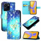 For vivo Y35 4G / Y22 / Y22s / Y77 Global 3D Painting Horizontal Flip Leather Phone Case(Golden Butterfly) - 1