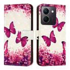 For vivo Y36 4G / 5G Global / Y36 4G India 3D Painting Horizontal Flip Leather Phone Case(Rose Butterfly) - 2