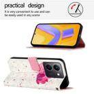 For vivo Y36 4G / 5G Global / Y36 4G India 3D Painting Horizontal Flip Leather Phone Case(Flower) - 3
